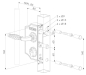 Preview: Ziergitterschloss für Vierkant Profile von 60 bis 70 mm in Moosgrün RAL6005
