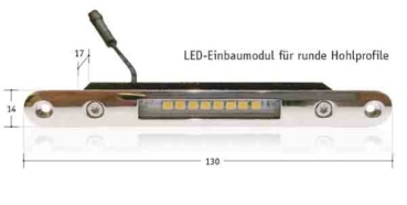LED-Einbaumodul (einzeln), 3000K warmweiß für Rundrohr