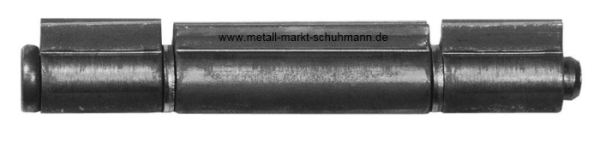 Anschweißband 3-tlg., Stahl roh, Länge 122 mm